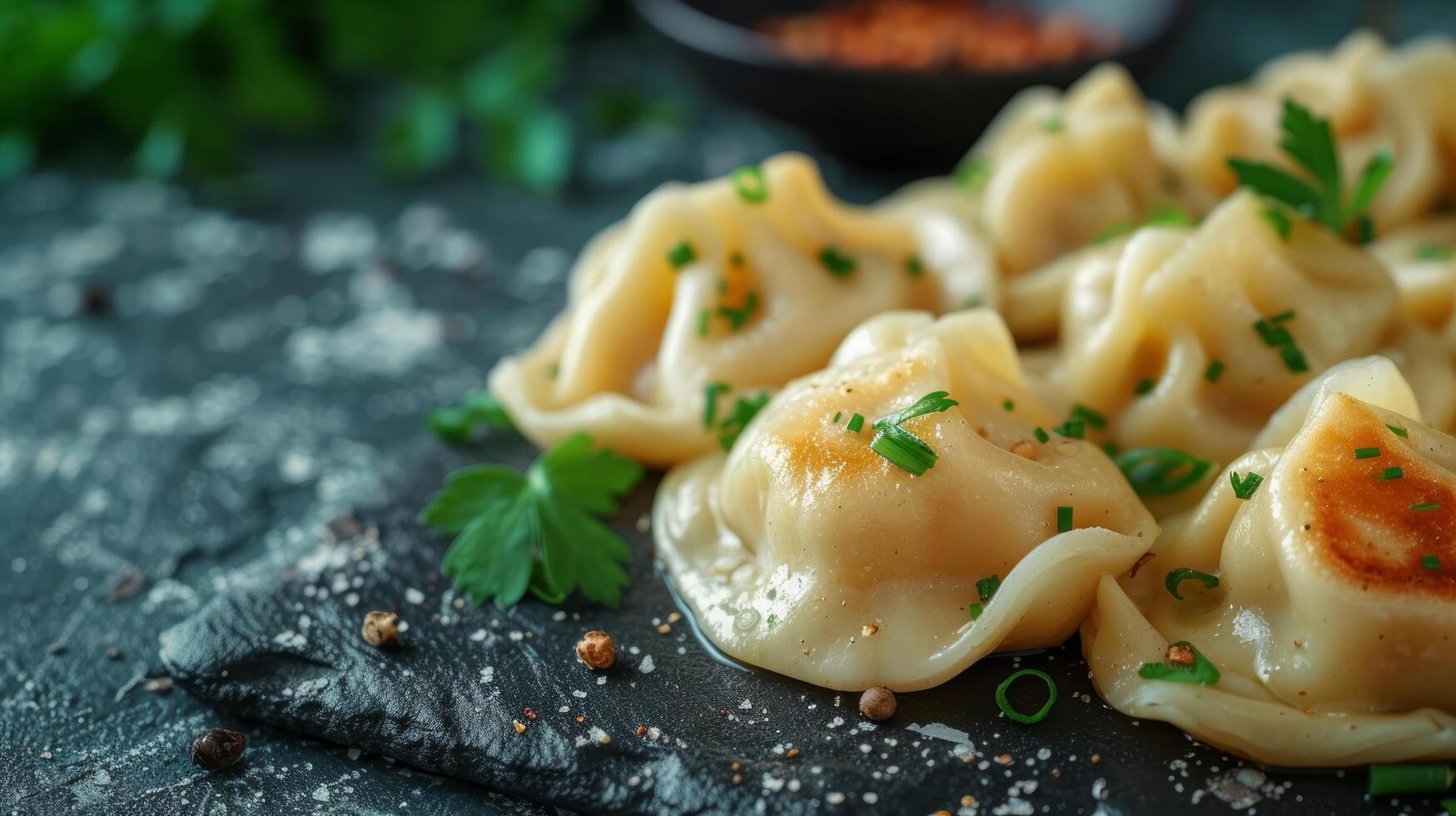 AI generated Traditional russian dumplings photo