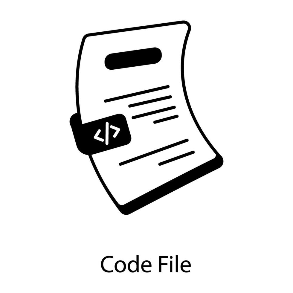 Data Files Linear Icon vector