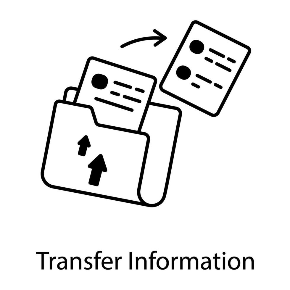 Files and Folders Linear Icon vector