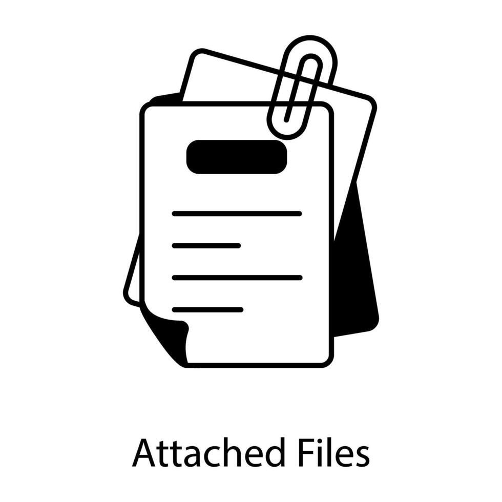 Files and Folders Linear Icon vector