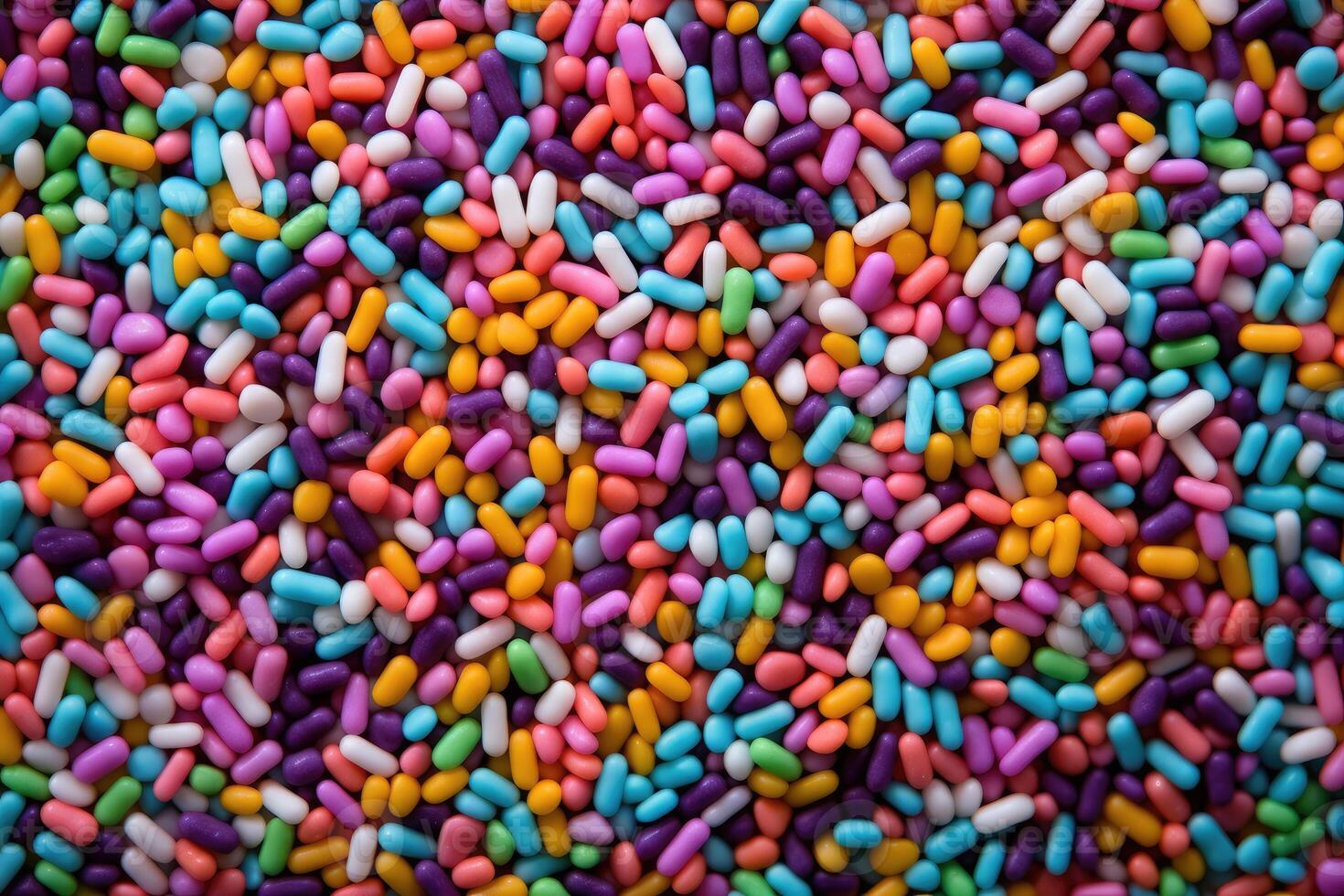 AI generated Background of colorful sprinkles, jimmies photo