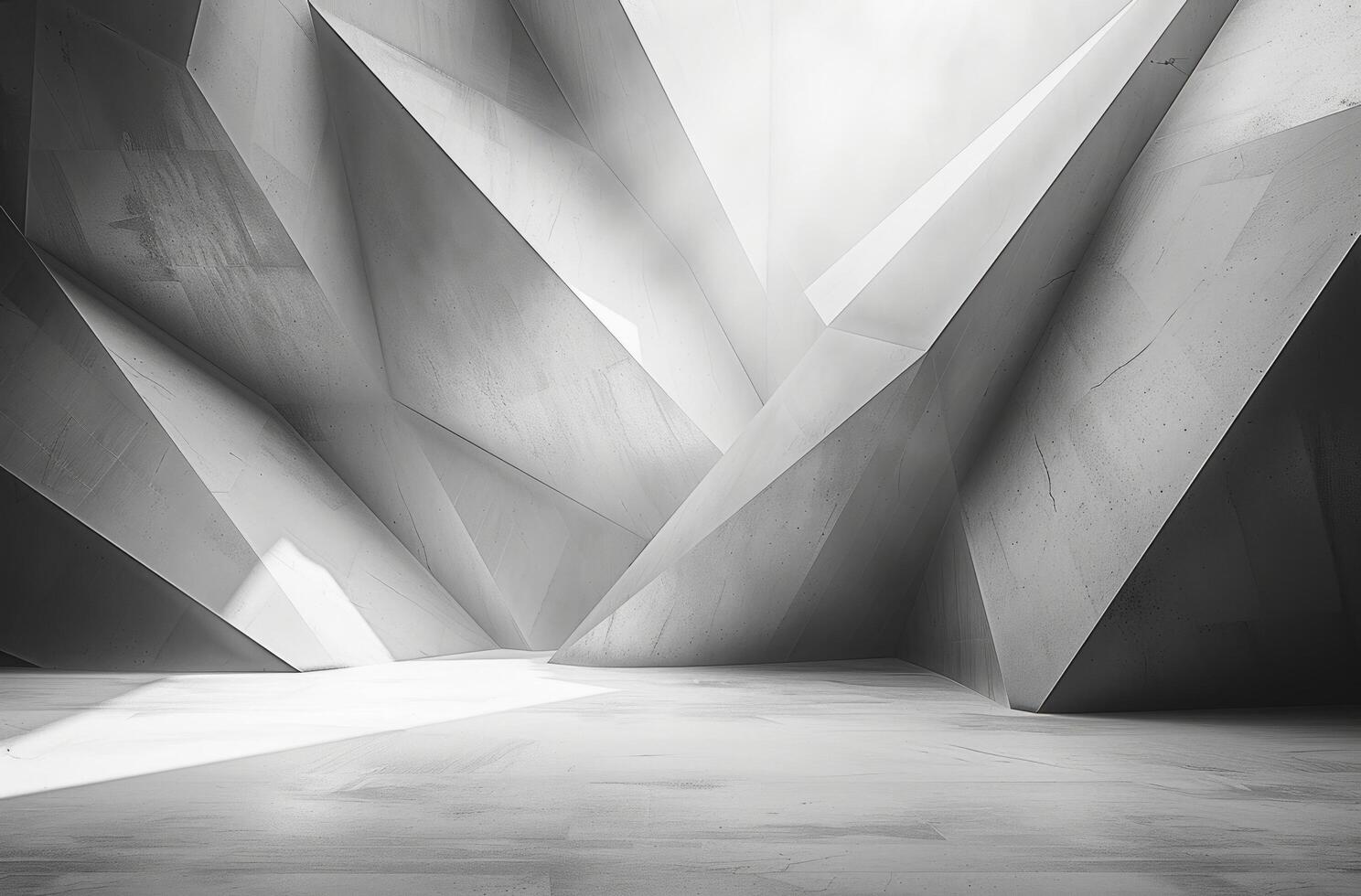 AI generated a white abstract wall with geometric shapes photo