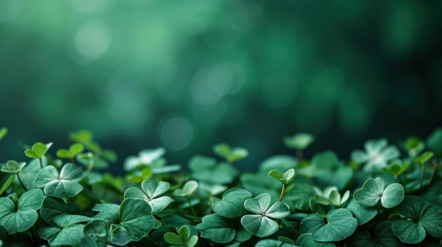 AI generated beautiful St. Partick's Day holiday background with copy space photo