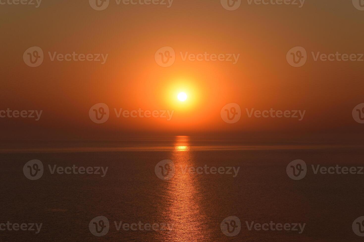 Dawn over the sea. Sea of Azov. Sunrise. photo