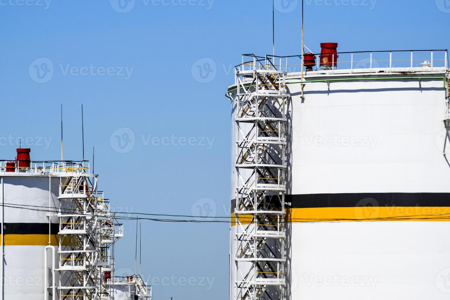 Tank the vertical steel. Capacities for storage of oil products photo