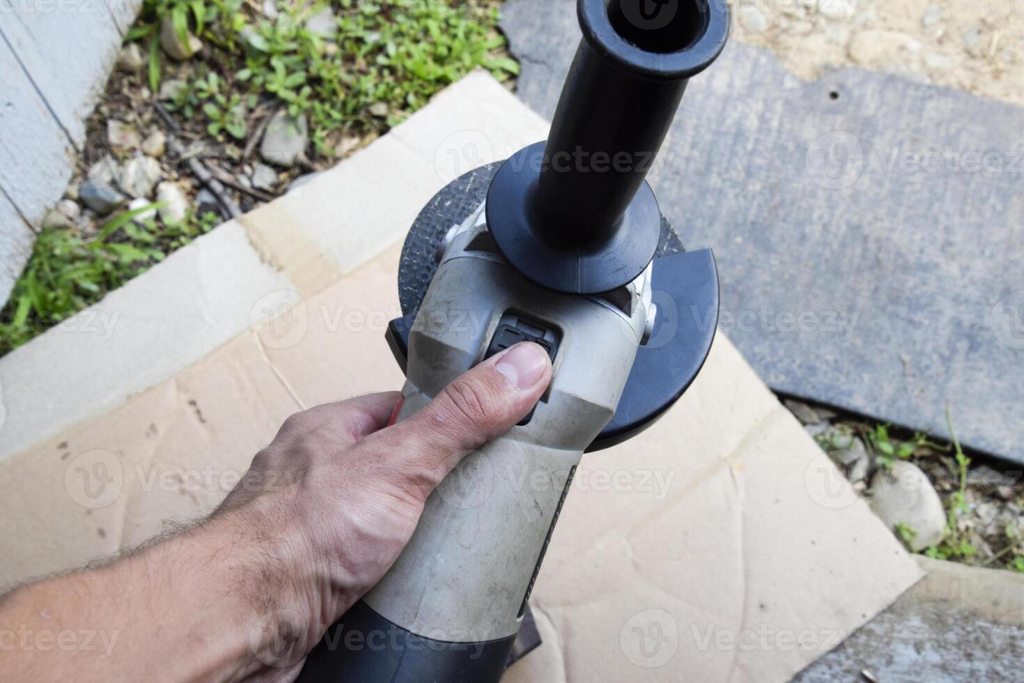 Angle grinder. Tool for working with metal photo