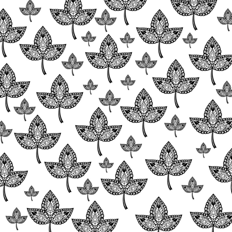 Seamless leaf pattern vector
