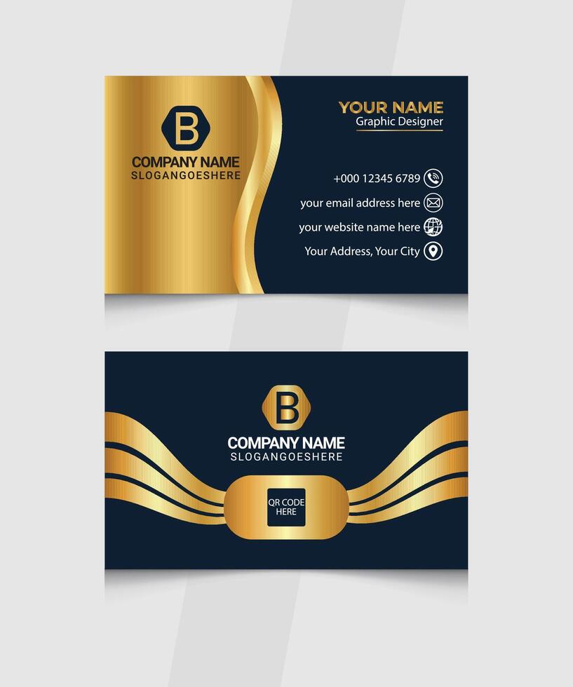 Luxury Business Card Template Design vector