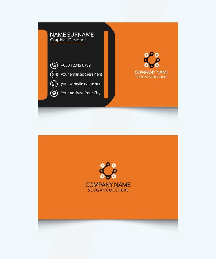 Creative and Trendy Business Card Design Template vector