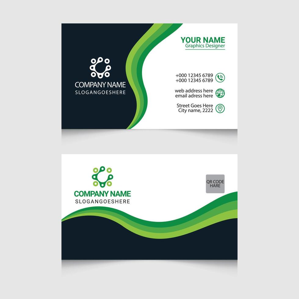 Creative and Trendy Business Card Design Template vector