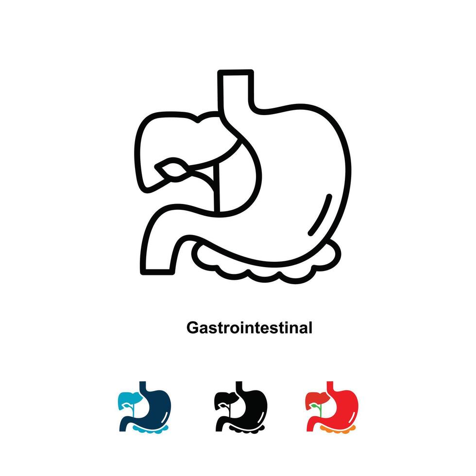 gastrointestinal icono sencillo vector ilustracion