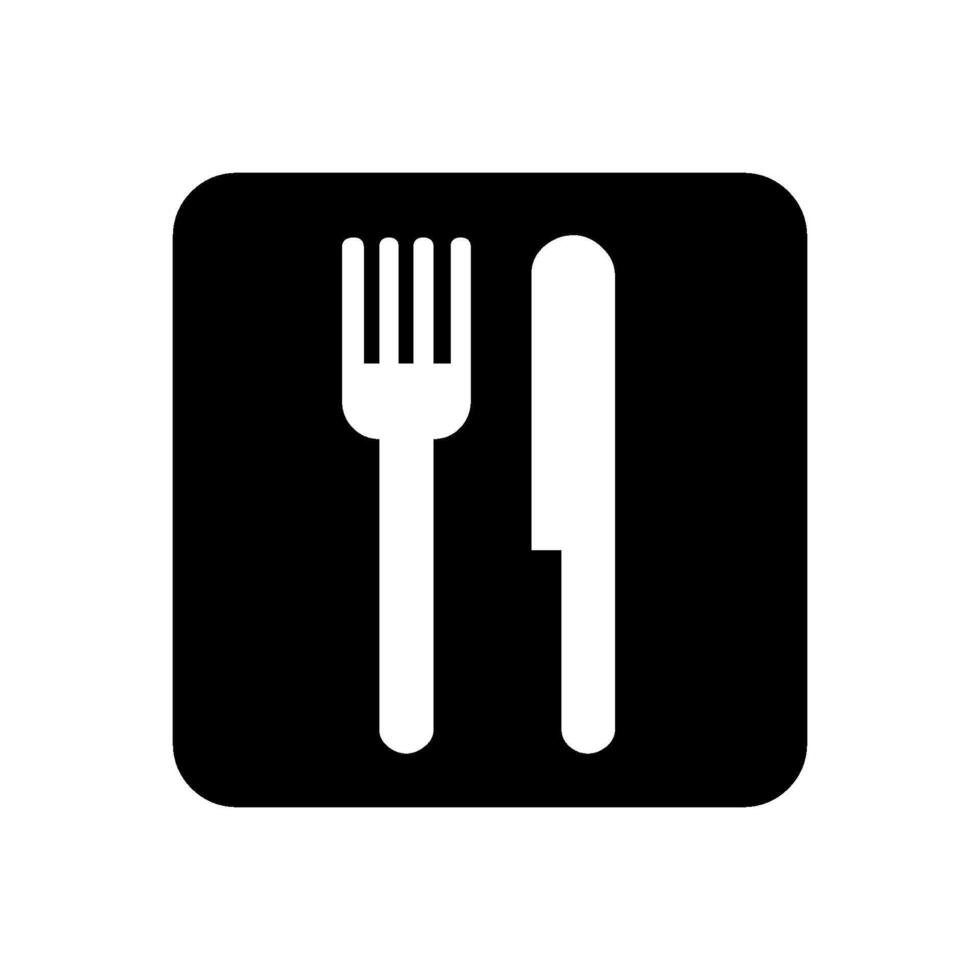 fork and knife  Sign vector