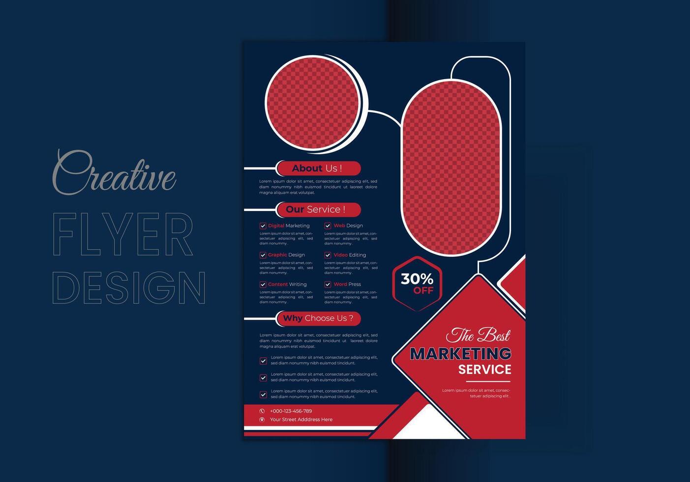 a bundle of a4 templates of different colors a4 flyer layout, vector
