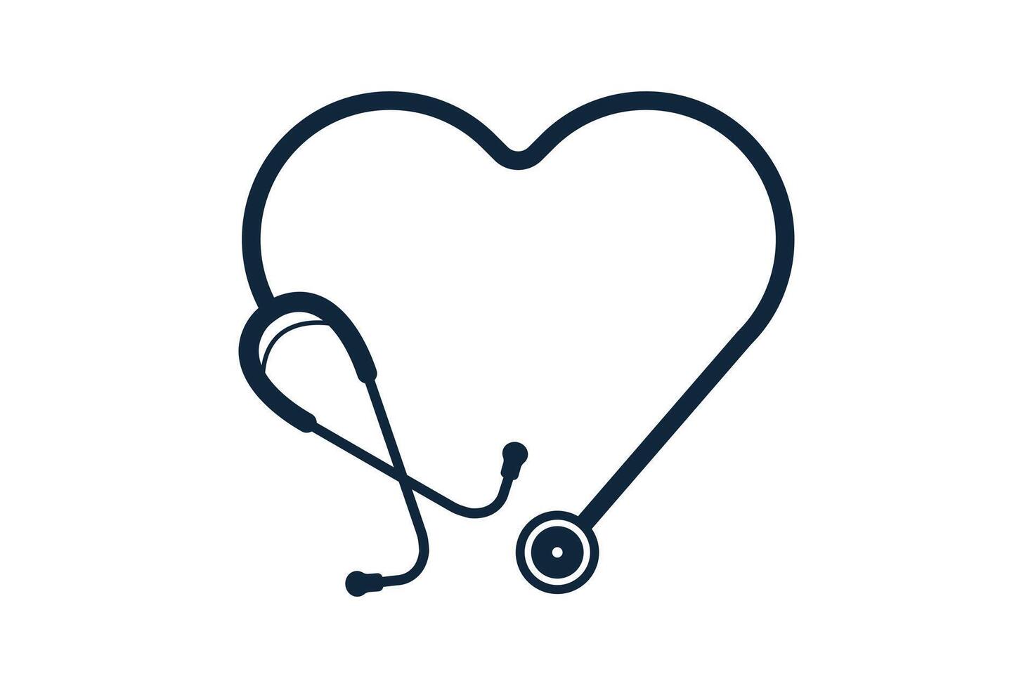 Stethoscope Heart Vector, Medical Stethoscope Heart Shape Vector, Stethoscope Pulse Vector, Heart Health Stethoscope Icon, Medical tools Vector, Stethoscope typography, Doctor, Nurse vector