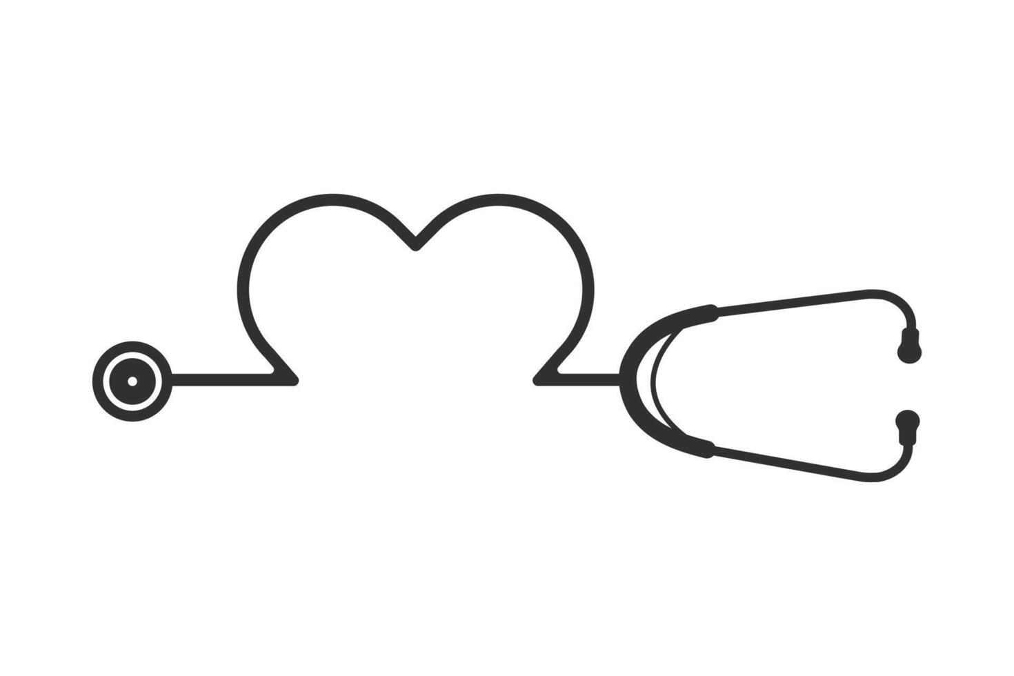 Stethoscope Heart Vector, Medical Stethoscope Heart Shape Vector, Stethoscope Pulse Vector, Heart Health Stethoscope Icon, Medical tools Vector, Stethoscope typography, Doctor, Nurse vector