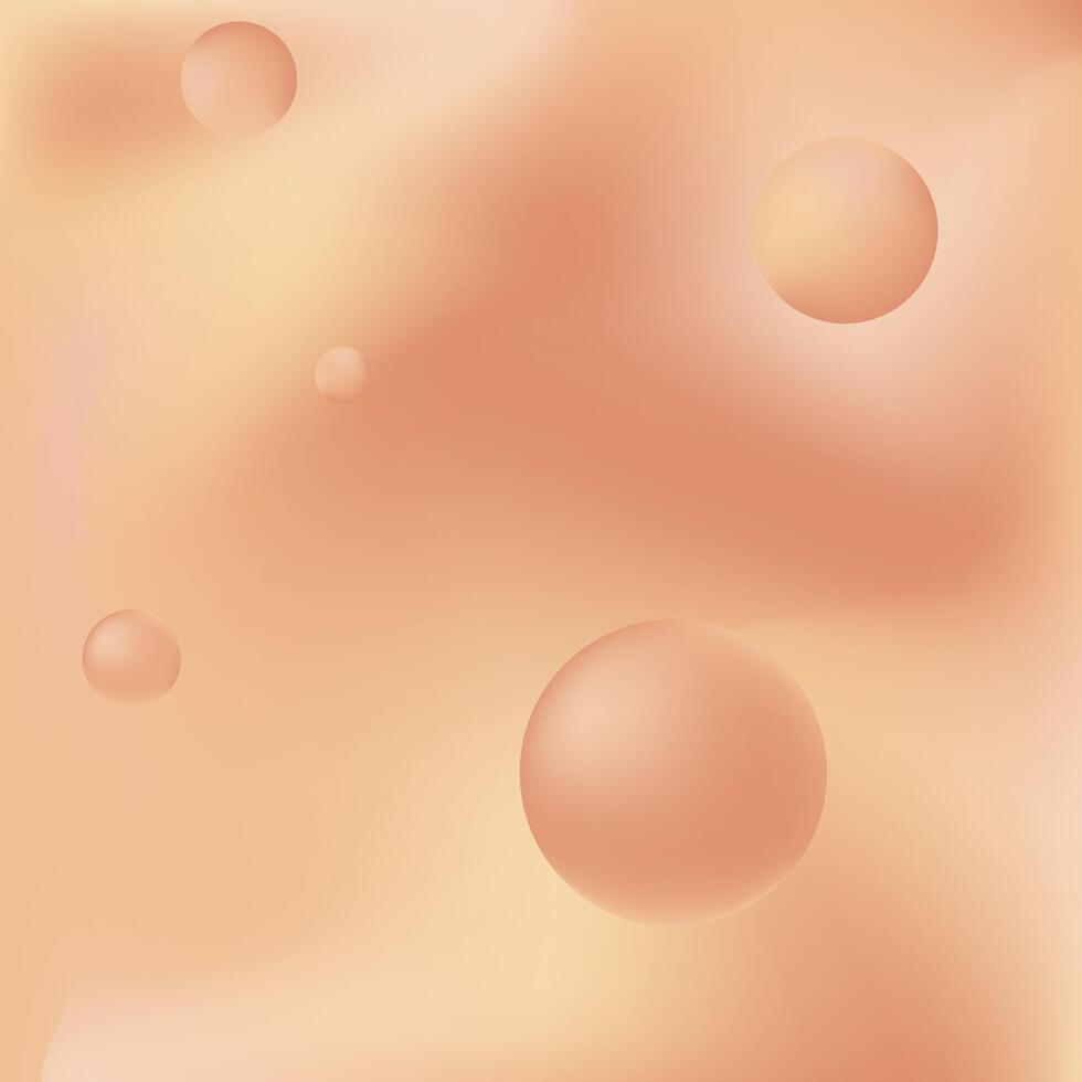 Abstract background fluffy peach, the color of the year 2024. Fashionable and luxurious delicate pastel background. Circles on fabric, wallpaper, covers, banners, wrapping paper. Delicate peach shades vector