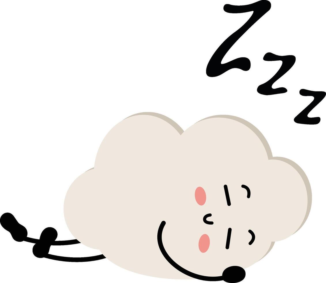 Funny cloud mascot dancing to music vector