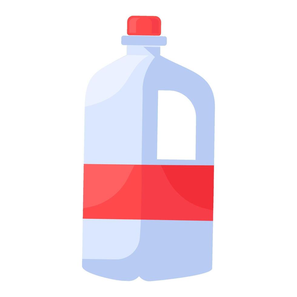 el plastico residuos frasco líquido productos plano icono vector