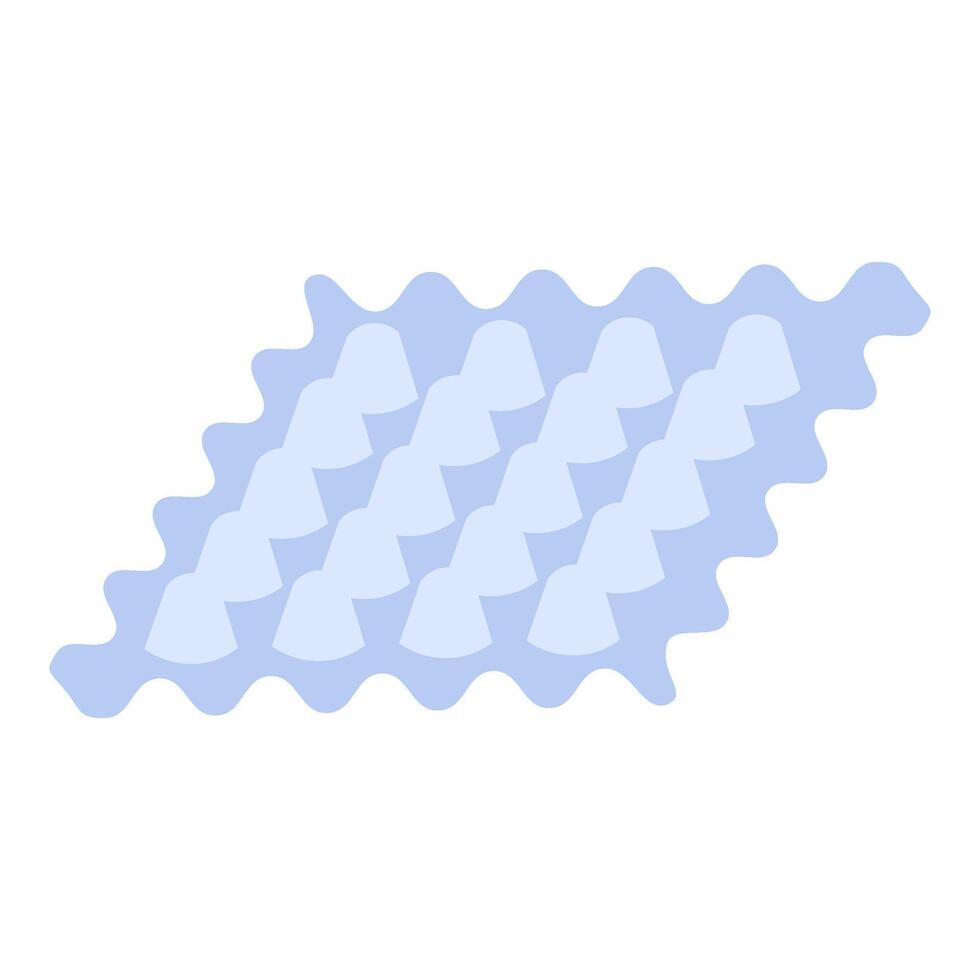 Flat Cardboard Tray Egg Packaging Icon vector