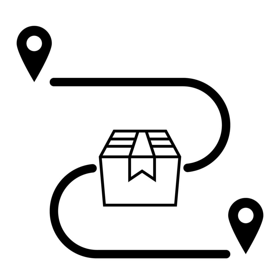 Tracking parcel delivery route, ordering goods online store delivery logistics vector