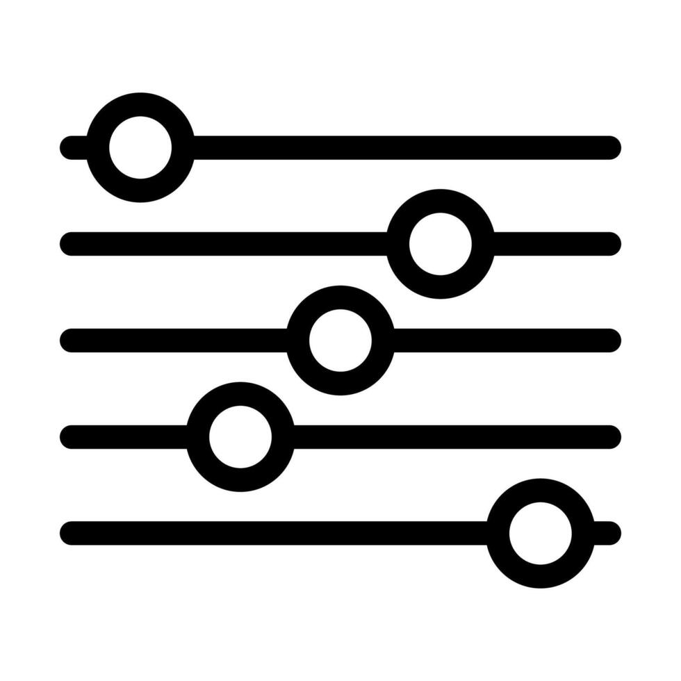 Adjustment parameters icon, settings filter button, regulation control panel vector