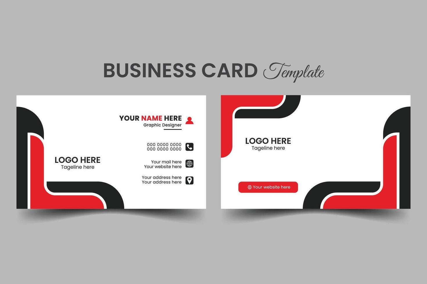 Corporate business card design template. vector