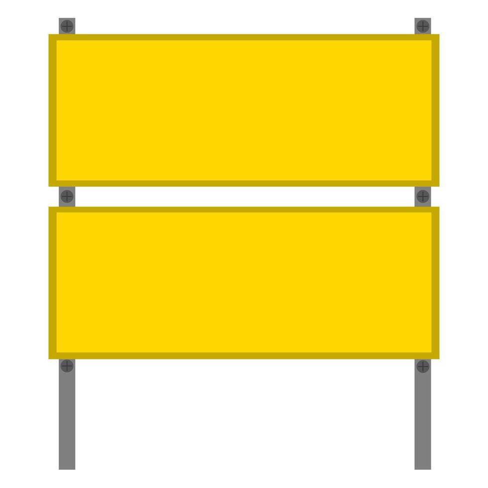 Yellow sign board vector