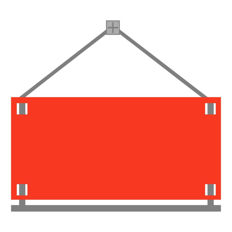 Red sign board vector