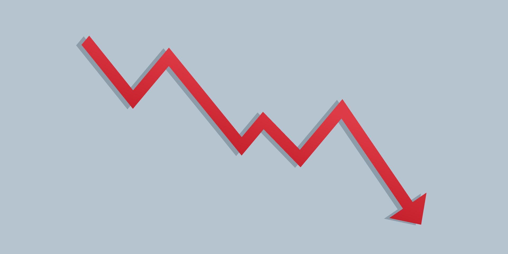 red arrow graph vector