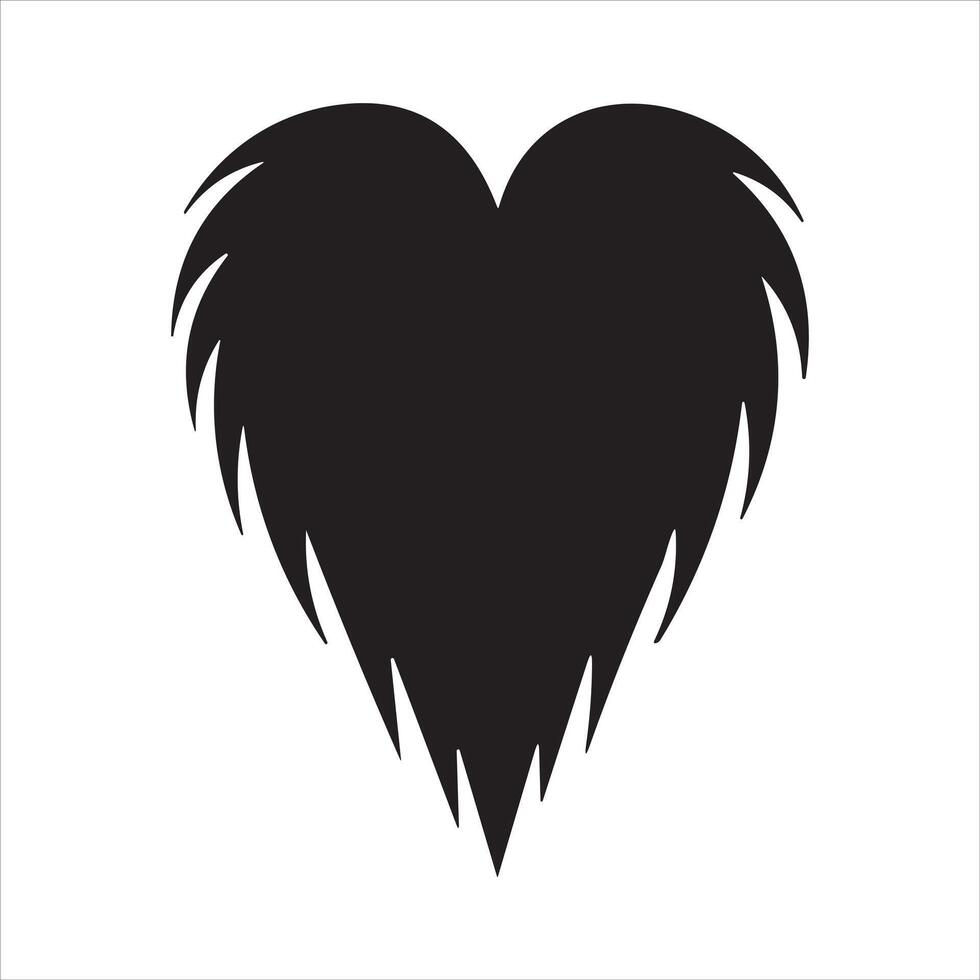 Heart tattoo design flames and fire, heart and love symbols, gothic tattoos and print templates vector