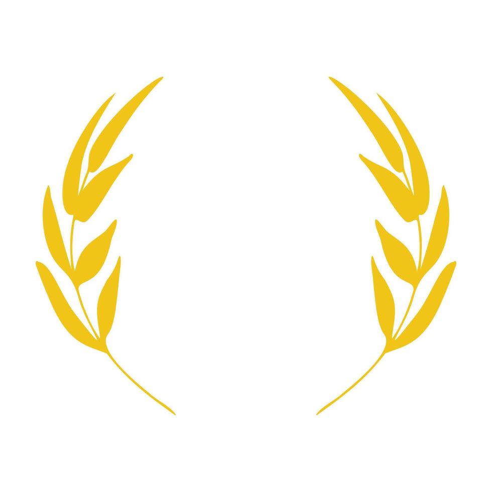 Winner wreath with long pointed leaves vector