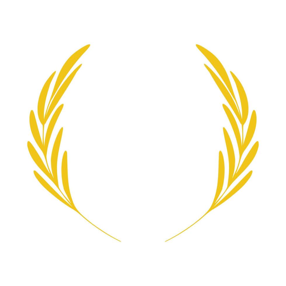 Classical victory laurel wreath with long oval leaves vector