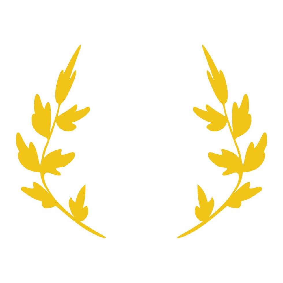 Winner wreath with big beautiful leaves vector