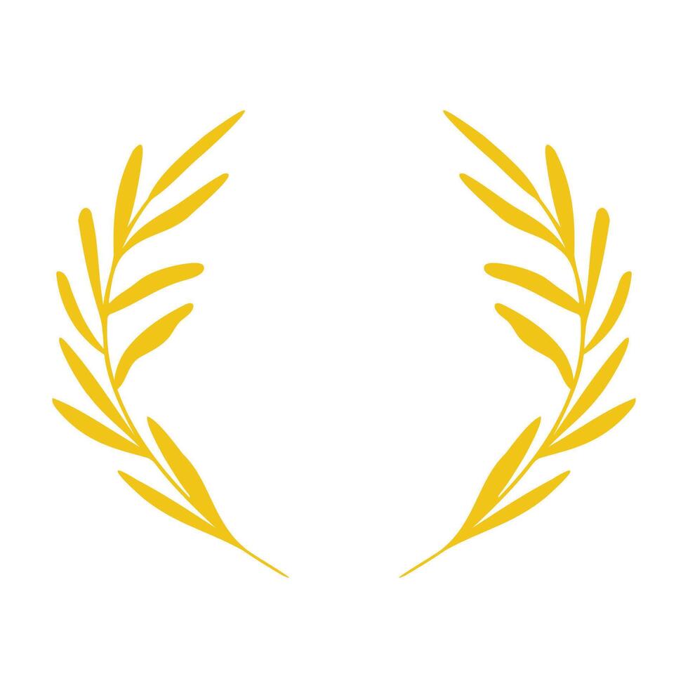 Winner wreath with long oval leaves vector