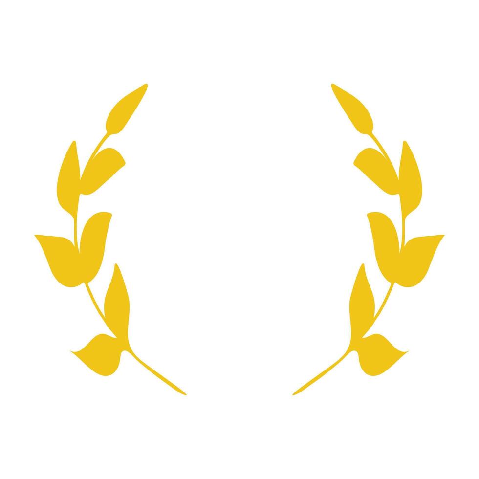 Classical winner wreath with big pointed leaves vector