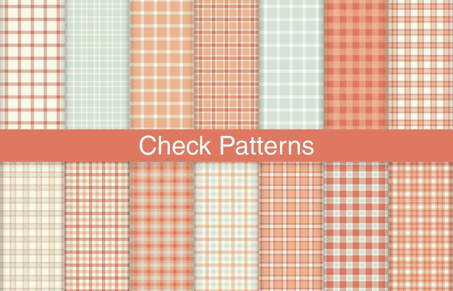 Trendy plaid bundles, textile design, checkered fabric pattern for shirt, dress, suit, wrapping paper print, invitation and gift card. vector