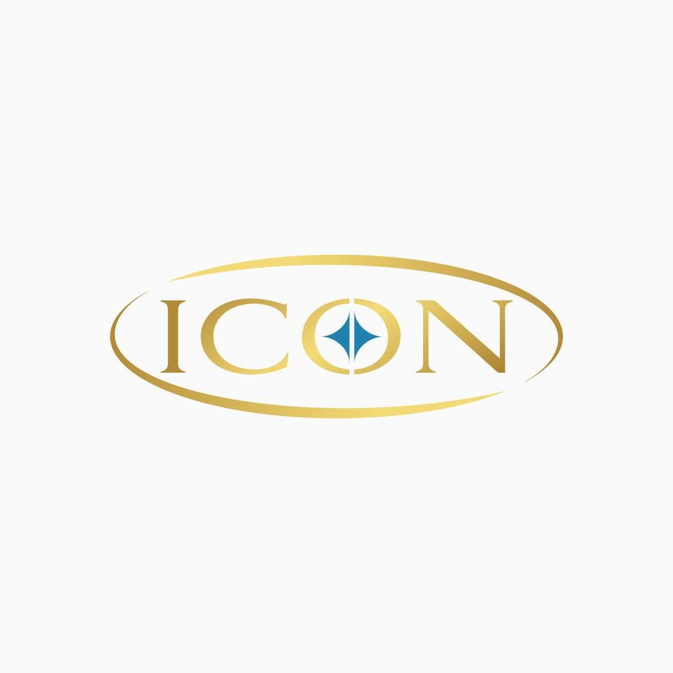 Logo design graphic concept creative premium vector sign unique stock initial letter word Icon font ellipse swoosh. Related to monogram elegant star