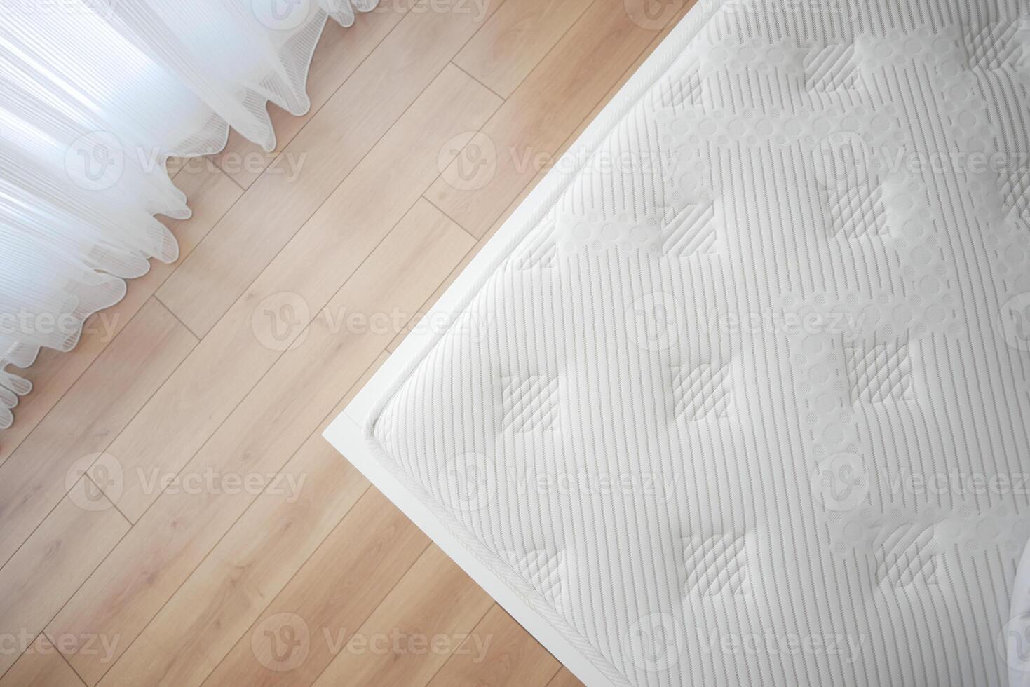 Background of comfortable mattress, top view photo