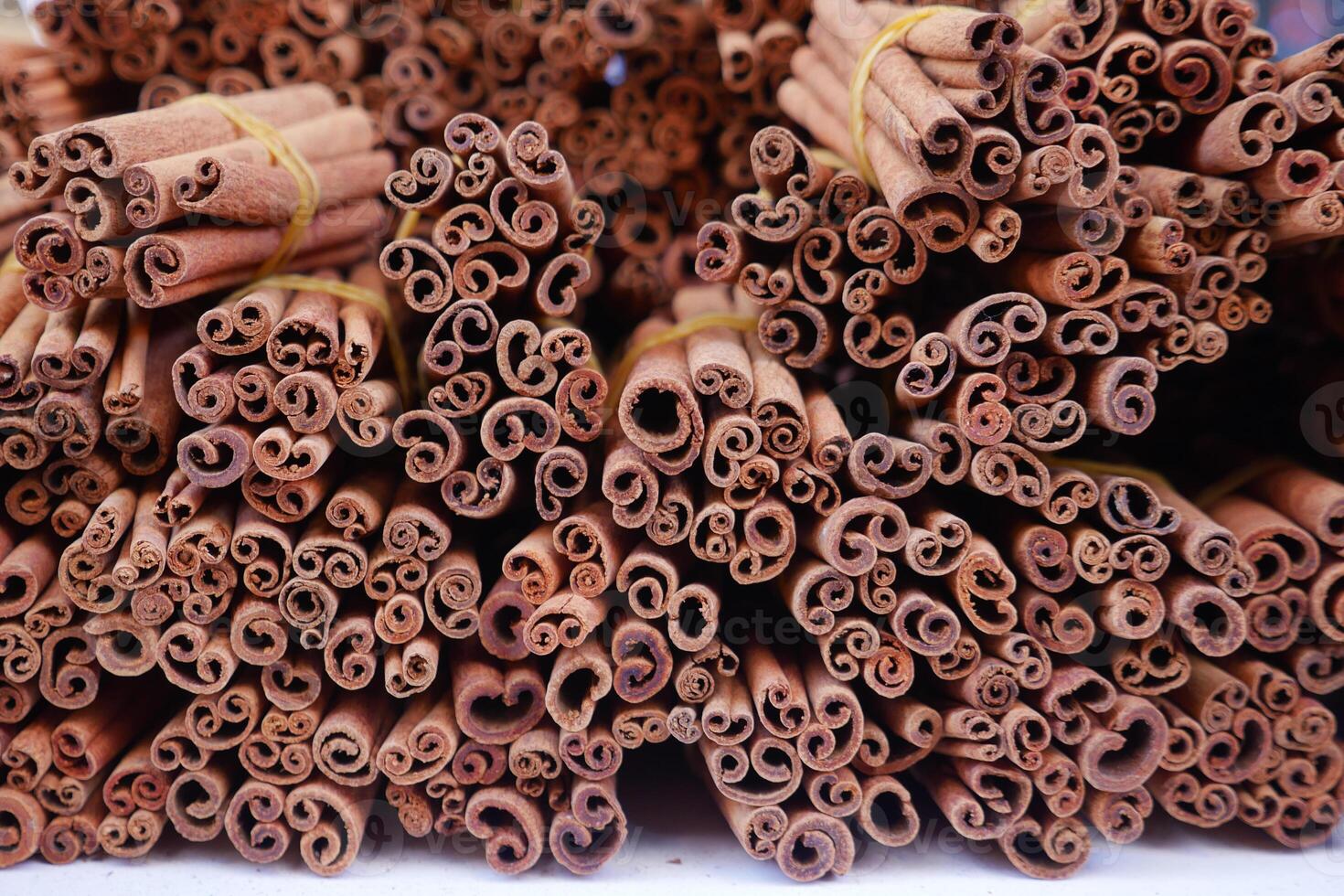 Cinnamon sticks selling at local shop photo