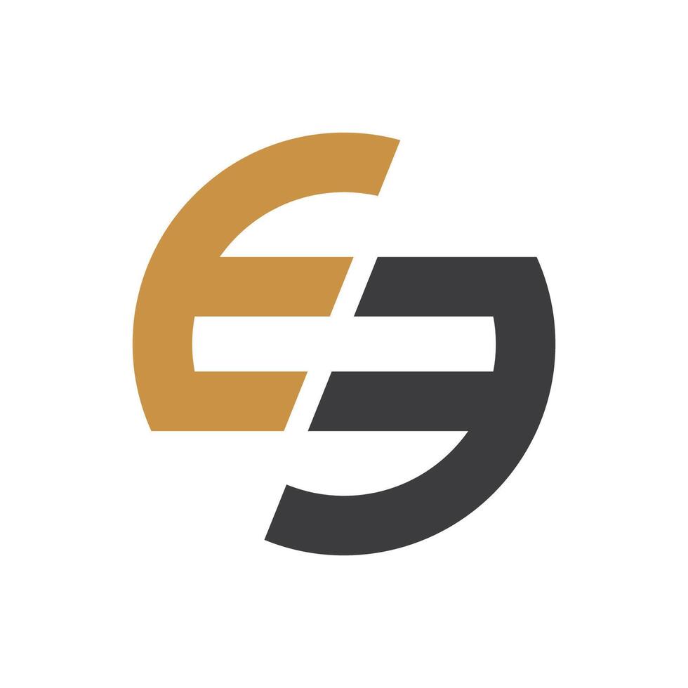 Initial letter ef logo or fe logo vector design template