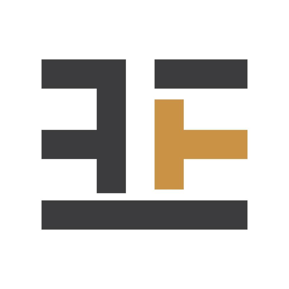 Initial letter ef logo or fe logo vector design template