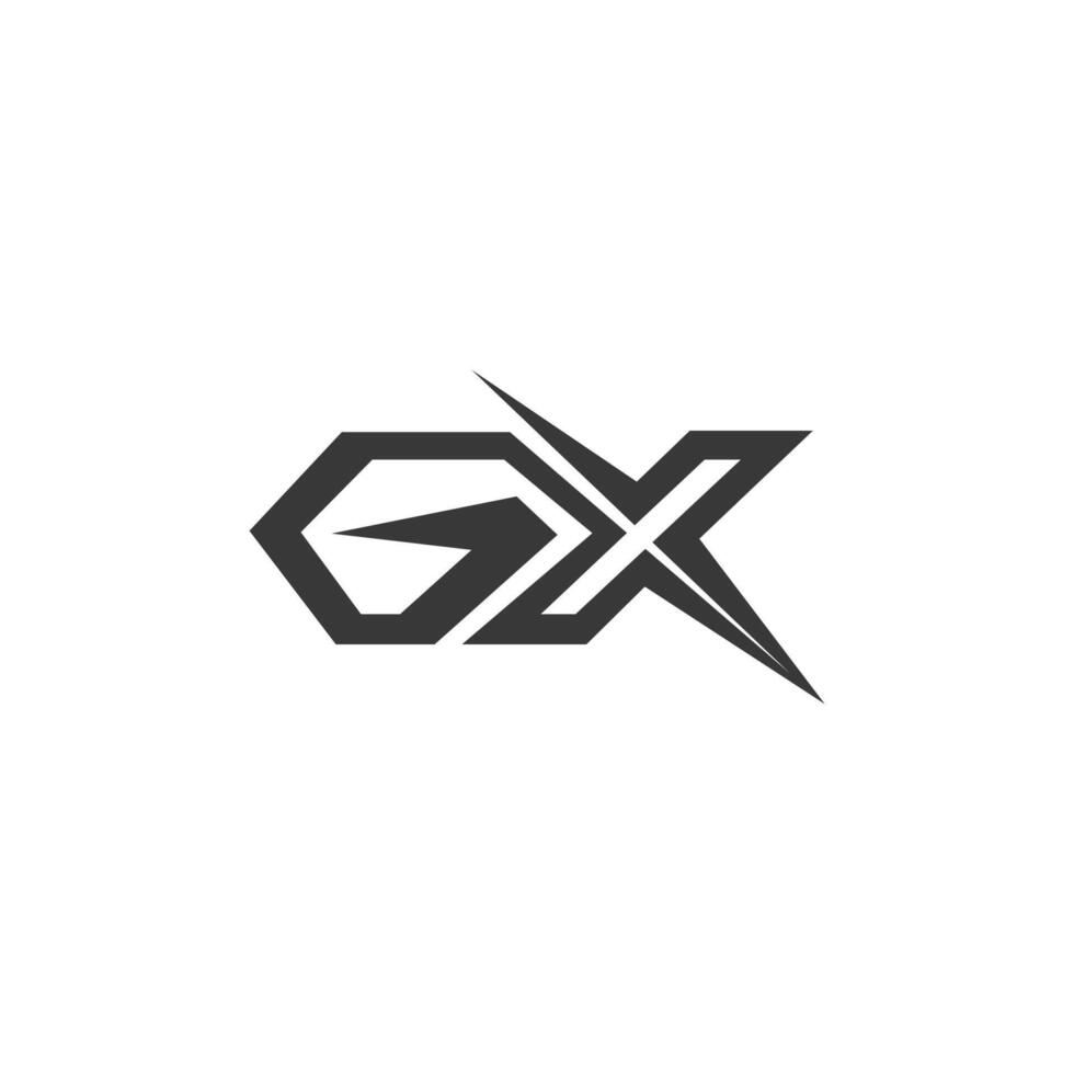 Alphabet letters Initials Monogram logo GX, XG, X and G vector