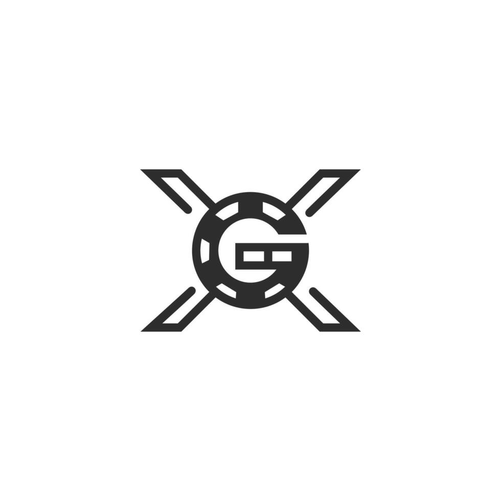 Alphabet letters Initials Monogram logo GX, XG, X and G vector