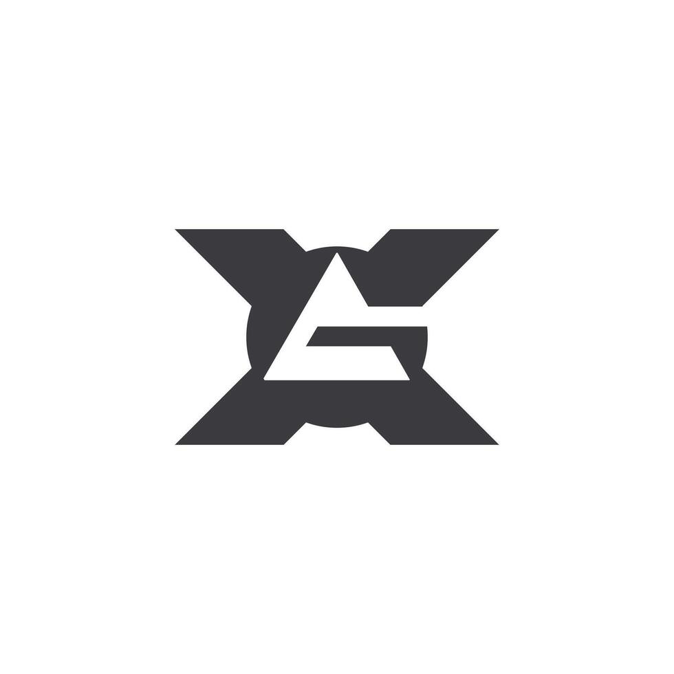 Alphabet Initials logo GX, XG, X and G vector