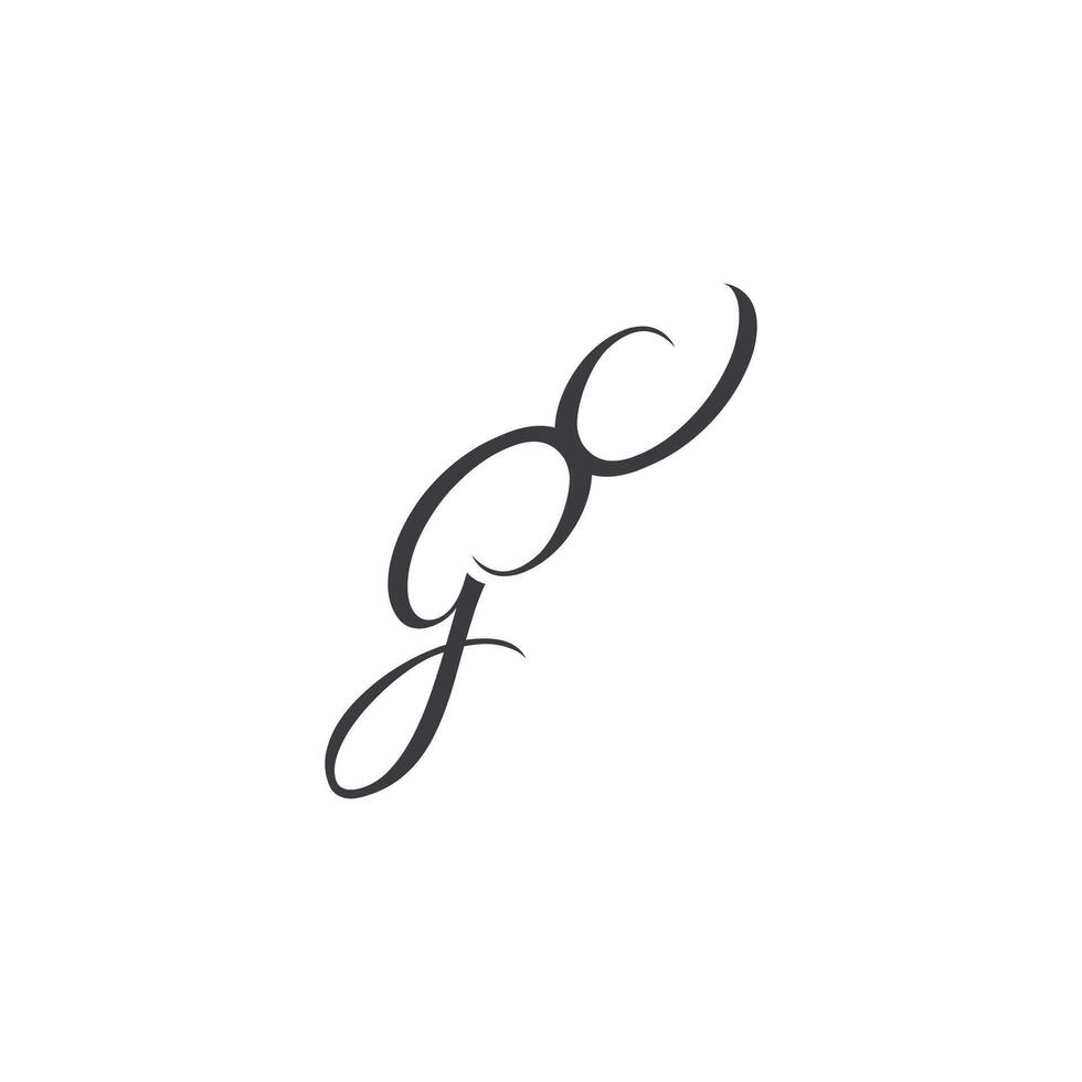 Alphabet Initials logo GX, XG, X and G vector
