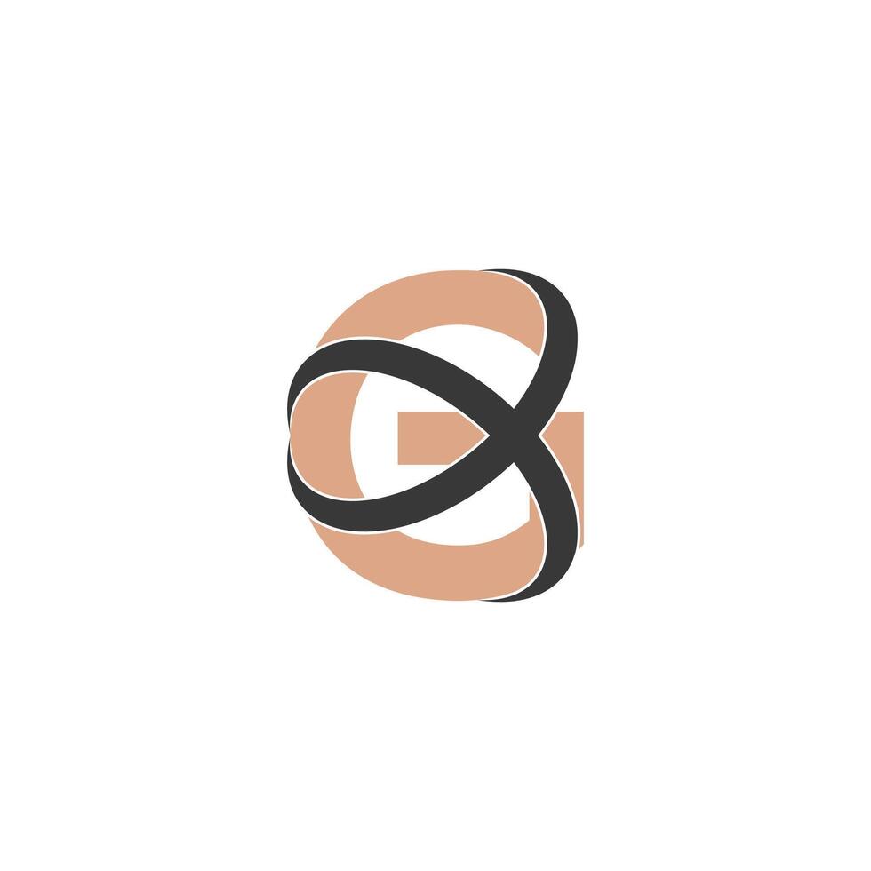 Alphabet Initials logo GX, XG, X and G vector
