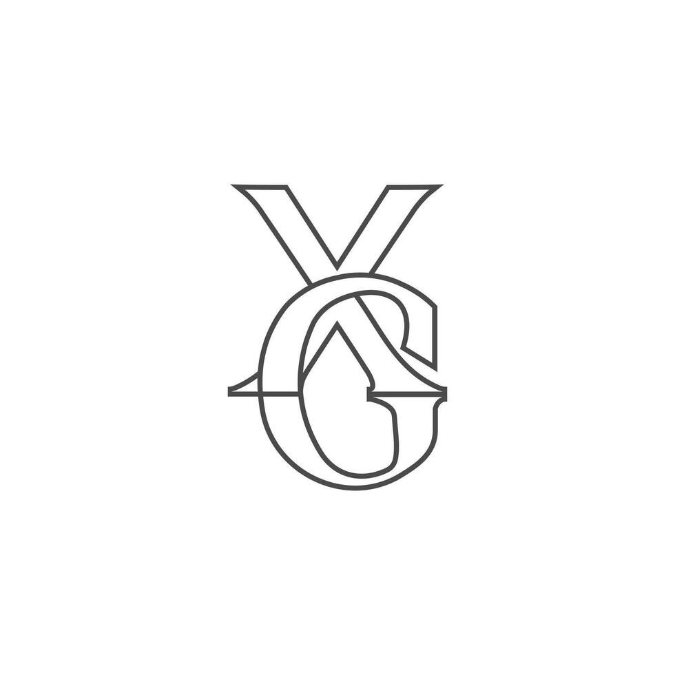 Alphabet Initials logo GX, XG, X and G vector