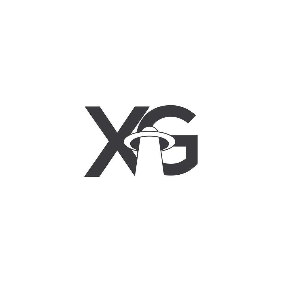 Alphabet Initials logo GX, XG, X and G vector