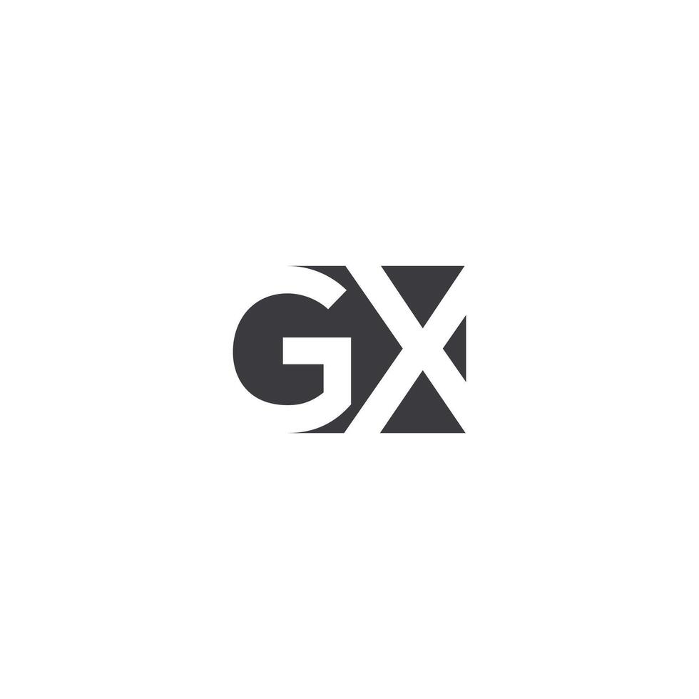 Alphabet Initials logo GX, XG, X and G vector