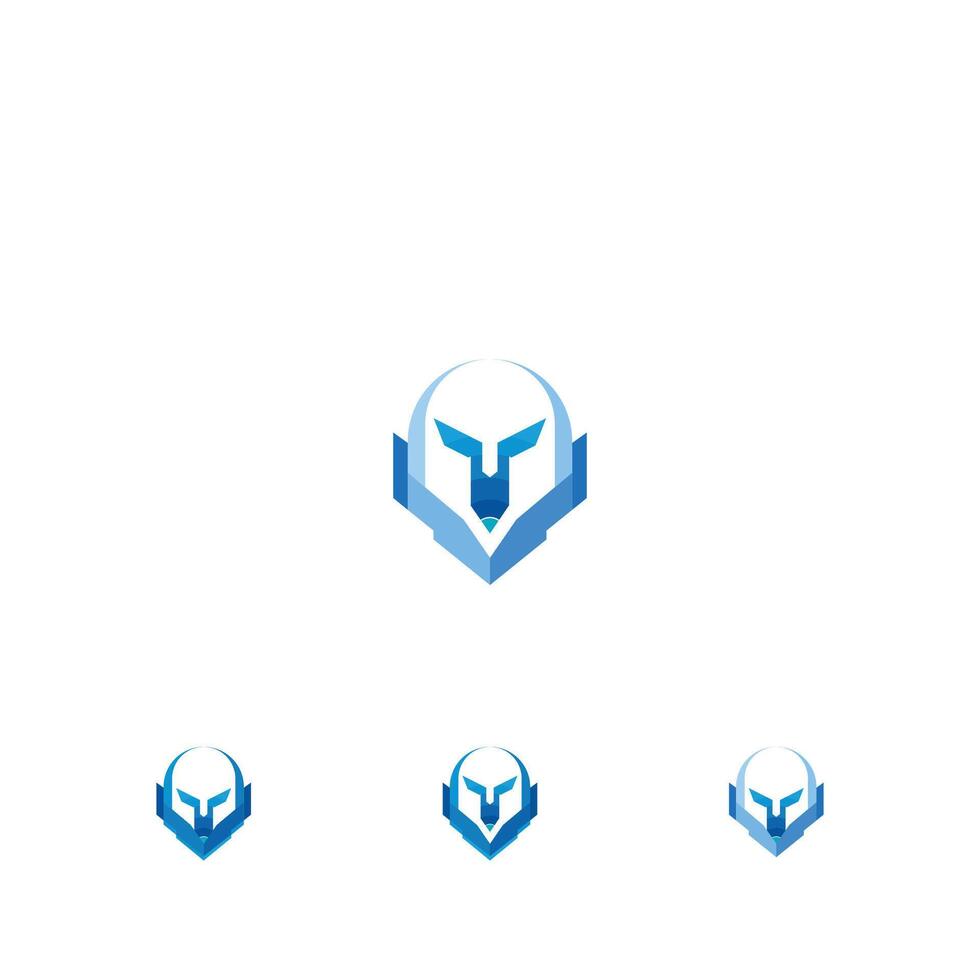 Modern warrior logo design with pen icon. vector